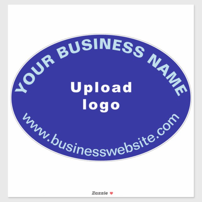 Website der Unternehmen zu Blue Large Oval Shape V Aufkleber (Blatt)