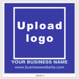 Website der Unternehmen zu Blue Large Square Vinyl Aufkleber