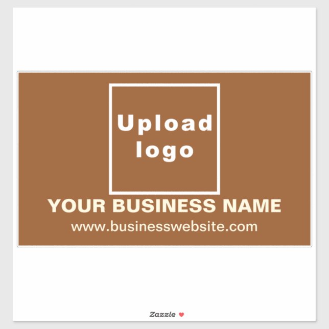 Website der Unternehmen zu Brown Large Rectangle V Aufkleber (Blatt)