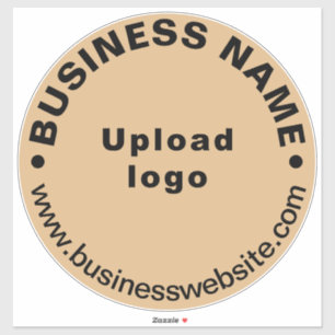 Website der Unternehmen zu Light Brown Large Round Aufkleber