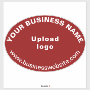 Website der Unternehmen zu Red Large Oval Shape Vi Aufkleber