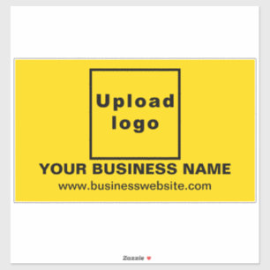 Website der Unternehmen zu Yellow Large Rectangle  Aufkleber