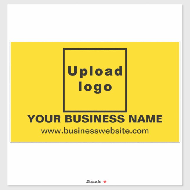Website der Unternehmen zu Yellow Large Rectangle  Aufkleber (Blatt)