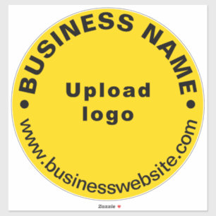 Website der Unternehmen zu Yellow Large Round Viny Aufkleber