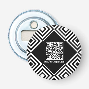 Website der Werbefirma QR-Code Black & White Flaschenöffner