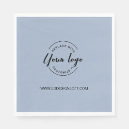 Website des Dusty Blue Custom Business Company Log Serviette