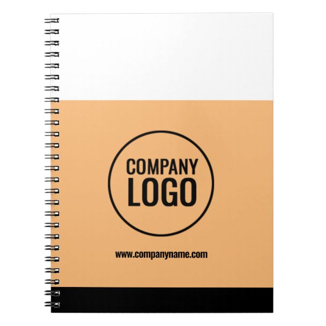 Website des modernen Logos von White Peach Black C Notizblock (Vorderseite)