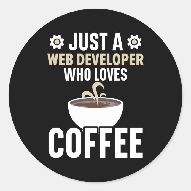 Website des Programmierers für Webentwickler-Code Runder Aufkleber (Vorderseite)