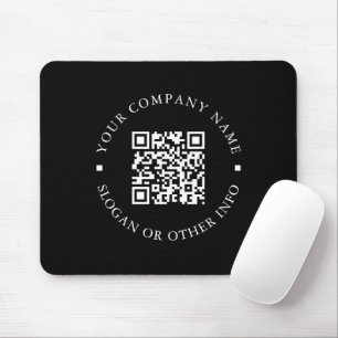 Website des Unternehmens Link QR Code Black Promot Mousepad