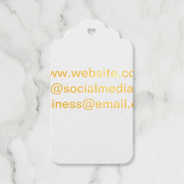Website-E-Mail-Adresse des Social-Media-Geschäfts  Geschenkanhänger (Vorderseite)