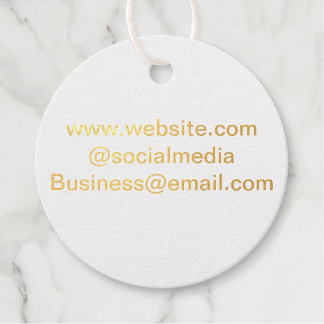Website-E-Mail-Adresse des Social-Media-Geschäfts  Geschenkanhänger (Vorderseite)