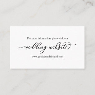 Website für Elegant Calligraphy Wedding Visitenkarte