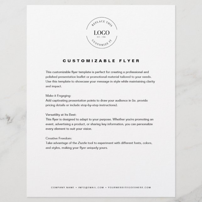 Website für Firmenlogo Flyer (Vorne)