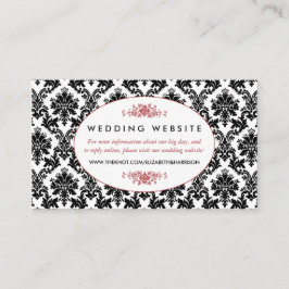 Website für Hochzeiten in Vintagem Rot, Schwarz un Begleitkarte