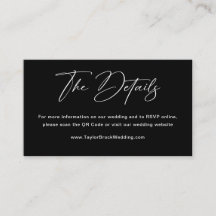 Website für Hochzeiten mit Schwarz-Weiß-Details