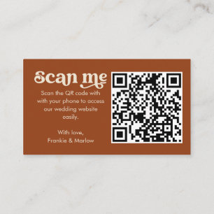 Website für Hochzeiten Terracotta Retro UAWG QR Co Begleitkarte