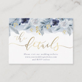 Website für Hochzeiten von Blue Rose Begleitkarte