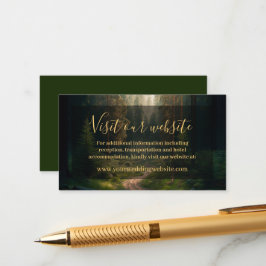 Website für Hochzeiten von Waldwald und grüner Nat Begleitkarte