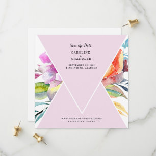 Website für Hochzeiten von Wasserfarben Rosa Save The Date