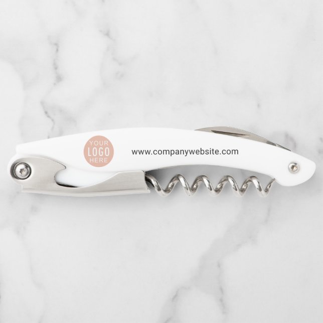 Website für Ihr Firmenlogo Slogan Employee Swag Kellnermesser (Vorderseite)