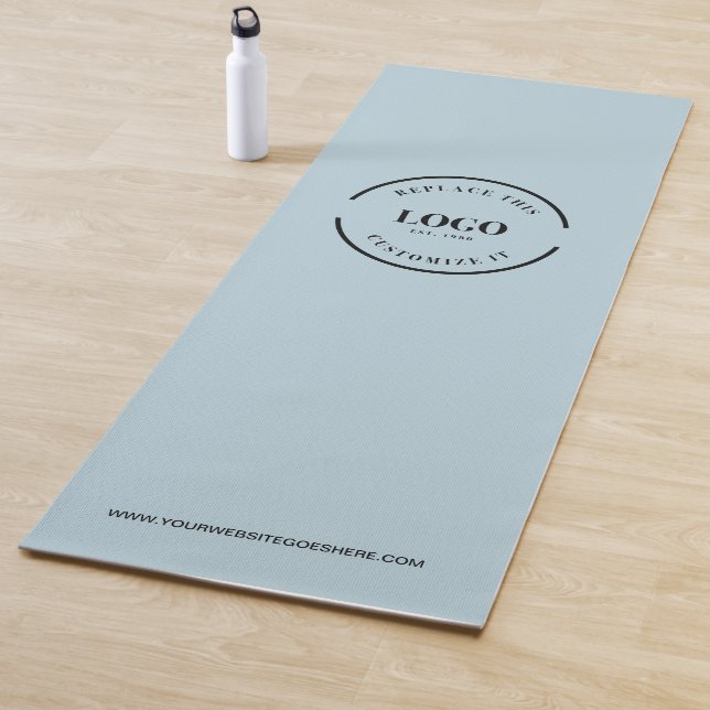 Website für kundenspezifische Blue-Minimal-Firmenl Yogamatte (Beispiel)
