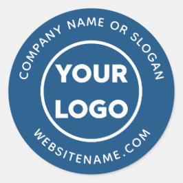 Website für kundenspezifische Logos und Slogan auf Runder Aufkleber