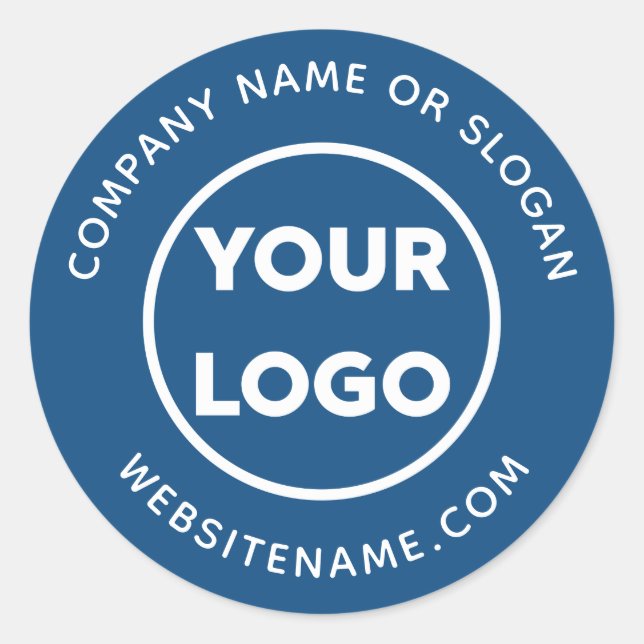 Website für kundenspezifische Logos und Slogan auf Runder Aufkleber (Vorderseite)