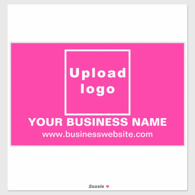 Website für Unternehmen: Pink Large Rectangle Viny Aufkleber (Blatt)