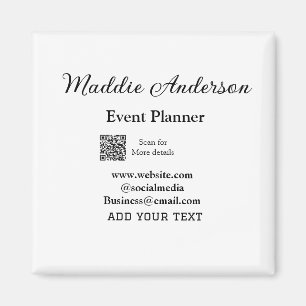Website für Veranstaltungsplaner mit dem Namen Q R Magnet