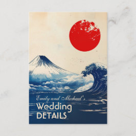 Website Hochzeit + QR Japonesque Harmonie mit Fuji Begleitkarte