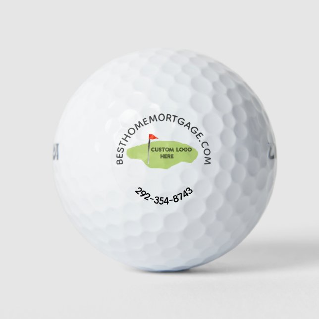 Website Ihres Unternehmens mit dem Logo Custom Com Golfball (Vorderseite)