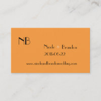 Website-Karte für Hochzeiten in sehr Mandarine