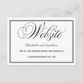 Website-Karte für Schwarz-Weiß-Skripte Begleitkarte