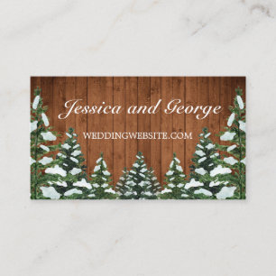 Website-Karte für Snowy Wood & Forest Country Pine Visitenkarte