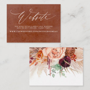 Website-Karte für tropische Blumenwüste Visitenkarte