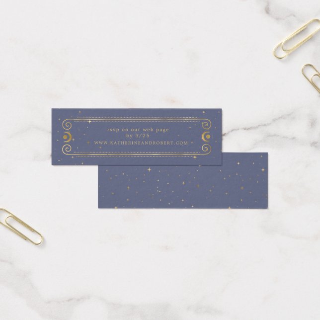 Website-Karte Pastel Blue Celestial Gold (Büro)