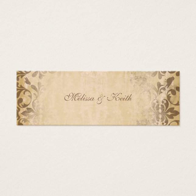 Website-Karten für Hochzeiten {Toffee} (Vorderseite)