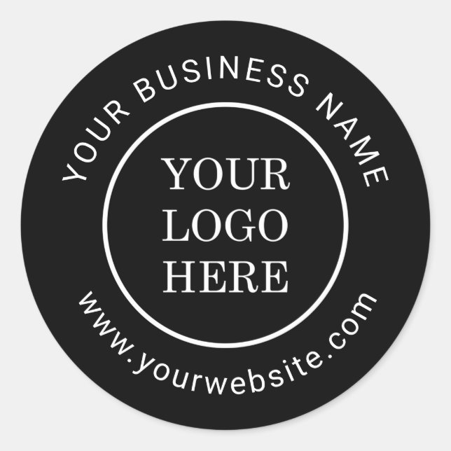 Website mit benutzerdefinierten Firmennamen für mo Runder Aufkleber (Vorderseite)