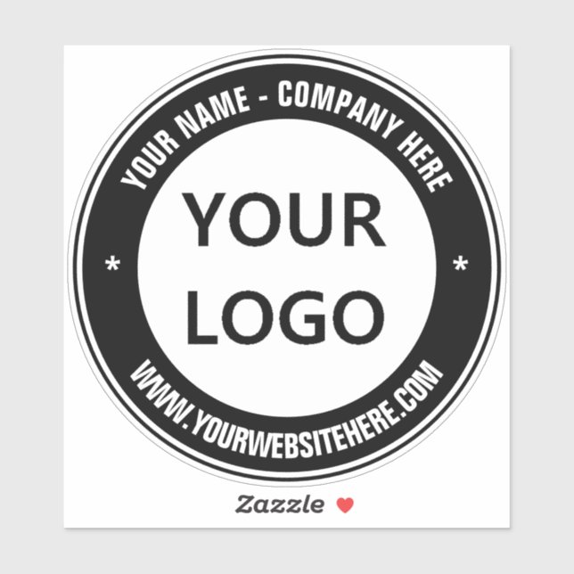 Website mit dem Firmenlogo Aufkleber (Blatt)