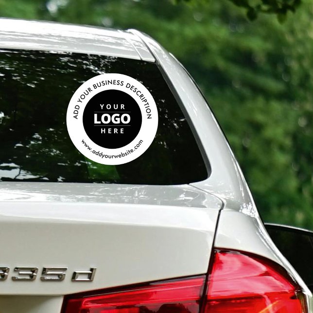 Website mit dem Logo "Car Window Decal" ist schwar Aufkleber (Von Creator hochgeladen)