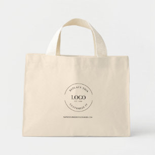 Website mit dem Minimalistischen Firmenlogo Mini Stoffbeutel