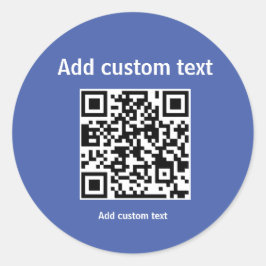 Website mit kundenspezifischem QR-Code Runder Aufkleber