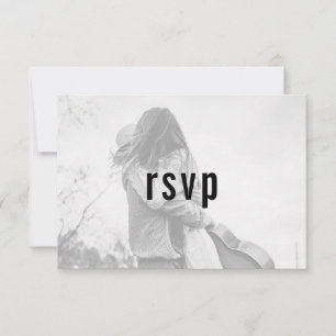 Website-modernes Minimalistisches einfaches Foto RSVP Karte