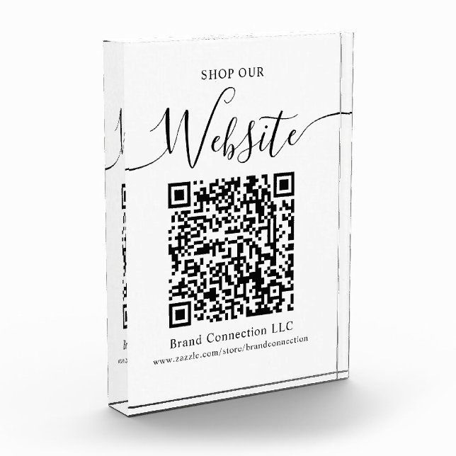 Website QR Code Firmenname Fotoblock (Links)