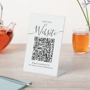 Website QR Code Firmenname Sockelschild