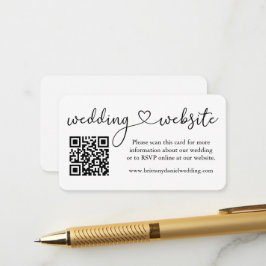 Website QR zur modernen kalligraphischen Herzverhe Begleitkarte