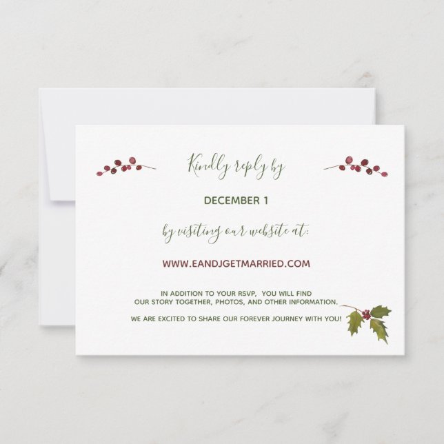 Website Red Poinsettia Christmas RSVP (Vorderseite)