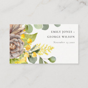 WEBSITE "RUSTIC SUNFLOWER EUCALYPTUS FLORA WEDD" VISITENKARTE