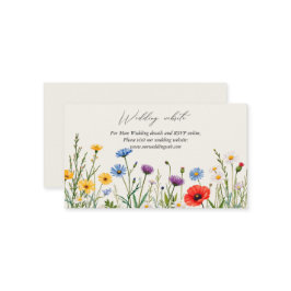 Website Spring Wild Blume Meadow Wedding Begleitkarte