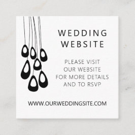 Website Tiny Peacock Stylized Modern Wedding Begleitkarte